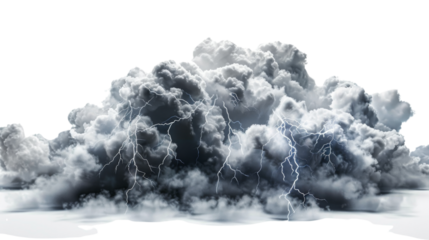 Storm clouds with lightnings