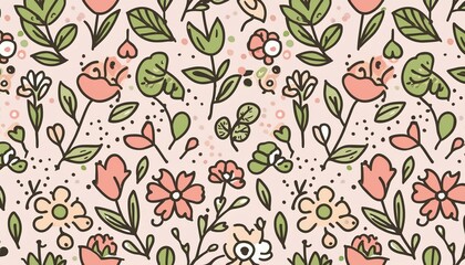 seamless pattern with flowers