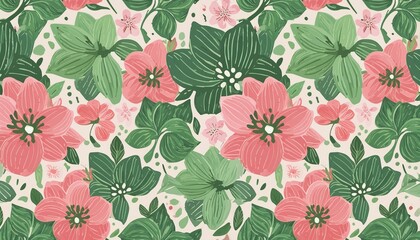 seamless pattern with flowers