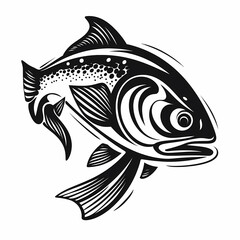 Fototapeta premium Fish symbol for fishing vector image