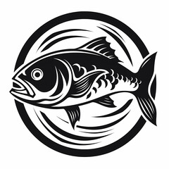 Fototapeta premium Fish symbol for fishing vector image