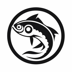 Fish symbol for fishing vector image