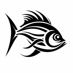 Fish symbol for fishing vector image
