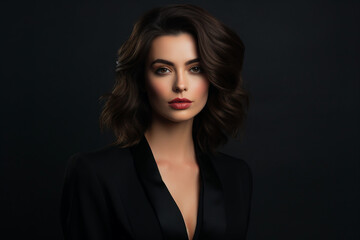 Naklejka premium AI generated portrait of sexy girl fashion model woman with glamour makeup