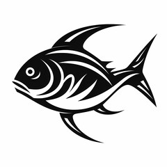 Fish symbol for fishing vector image