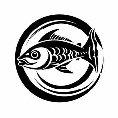 Fish symbol for fishing vector image