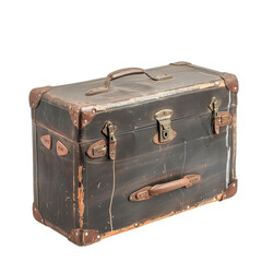 vintage suitcase isolated on white