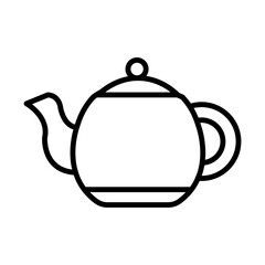 Obraz premium Teapot line icon