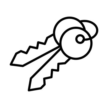 recommend clip art: Keys line icon