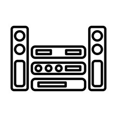 Sound system line icon