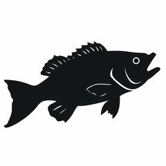 Fototapeta premium Fish symbol for fishing vector image