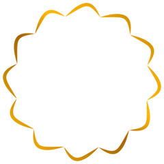 Simple gold round edge border