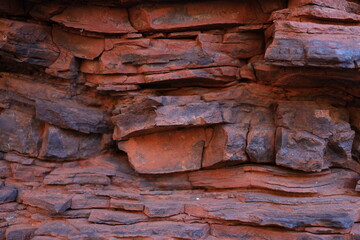 textures of a rock wall at an outback Australian national park