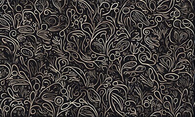 organic lines and shapes pattern with dark background
