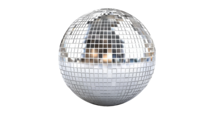 Silver disco mirror ball