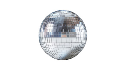 Silver disco mirror ball