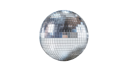 Silver disco mirror ball