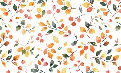 leaves seamless pattern vector 