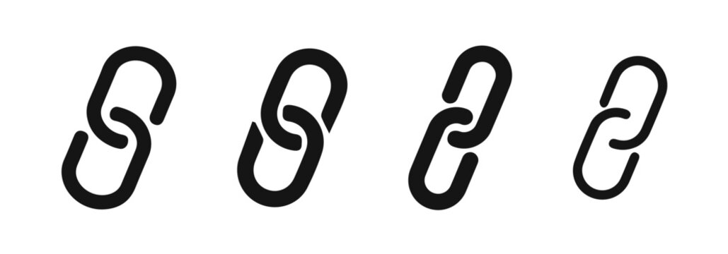 Chain vector icon set. Chain link icons.