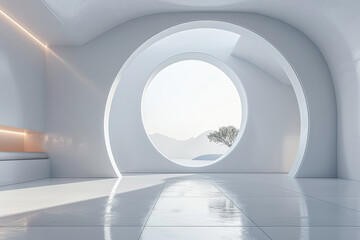 Fototapeta premium Empty hall of modern architectures&nbsp; 