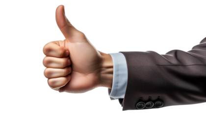 hand pose with thumbs up as a sign of liking