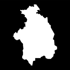 Mitrovica district map, districts of Kosovo. Vector illustration.