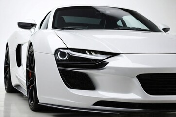 Front view of sport car