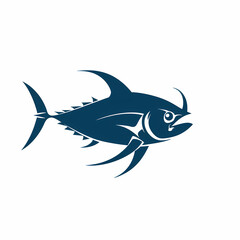 Fototapeta premium Tuna fish logo design template silhouette vector image