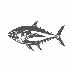 Obraz premium Tuna fish logo design template silhouette vector image