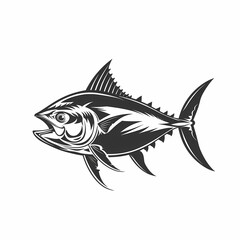 Obraz premium Tuna fish logo design template silhouette vector image