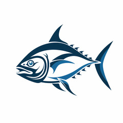 Obraz premium Tuna fish logo design template silhouette vector image