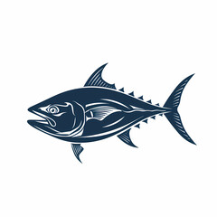 Obraz premium Tuna fish logo design template silhouette vector image