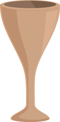 Stylish wooden goblet design perfect for graphics related to dining and decor