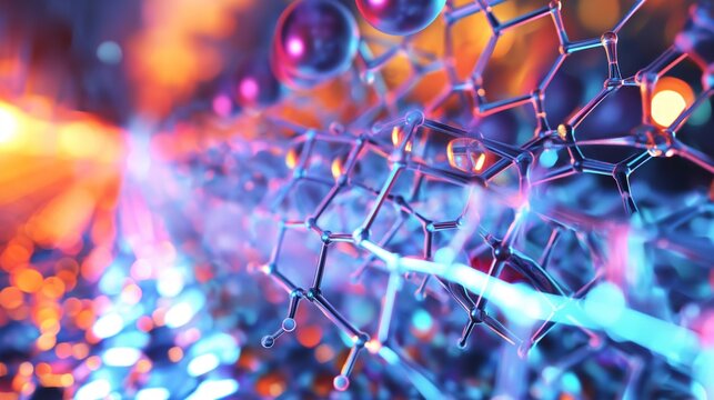 An artistic depiction of a nanofabricated photonic crystal, designed to manipulate light at the nanoscale for advanced optical devices.