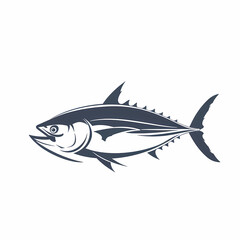 Obraz premium Tuna fish logo design template silhouette vector image