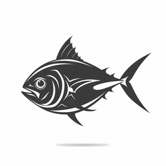 Tuna fish logo design template silhouette vector image