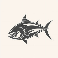 Fototapeta premium Tuna fish logo design template silhouette vector image