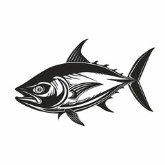 Fototapeta premium Tuna fish logo design template silhouette vector image