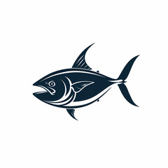 Obraz premium Tuna fish logo design template silhouette vector image