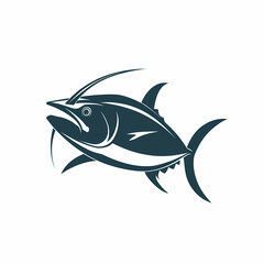 Naklejka premium Tuna fish logo design template silhouette vector image