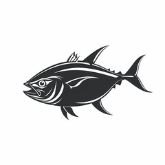 Obraz premium Tuna fish logo design template silhouette vector image