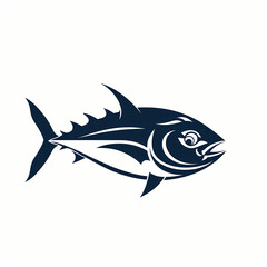 Obraz premium Tuna fish logo design template silhouette vector image
