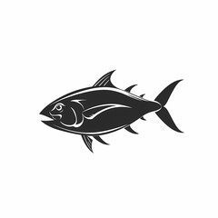 Obraz premium Tuna fish logo design template silhouette vector image