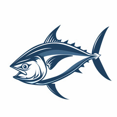 Fototapeta premium Tuna fish logo design template silhouette vector image