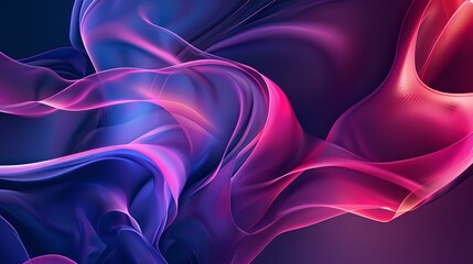 Fototapeta premium A colorful, flowing piece of fabric with a purple and pink hue