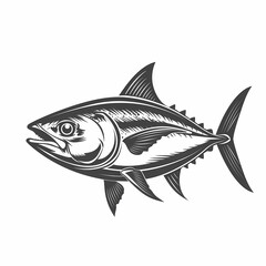 Fototapeta premium Tuna fish logo design template silhouette vector image