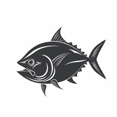 Obraz premium Tuna fish logo design template silhouette vector image