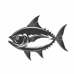 Fototapeta premium Tuna fish logo design template silhouette vector image