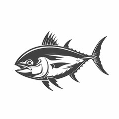 Obraz premium Tuna fish logo design template silhouette vector image
