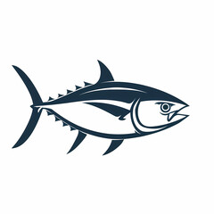 Obraz premium Tuna fish logo design template silhouette vector image